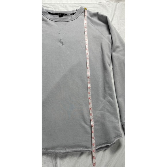 RYDERWEAR Mens Gray Crewneck Sweatshirt Raglan Sleeve Logo Size M - Picture 7 of 15
